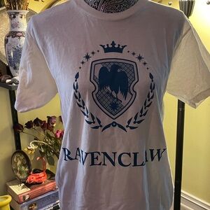 White T-Shirt with Blue Ravenclaw Crest